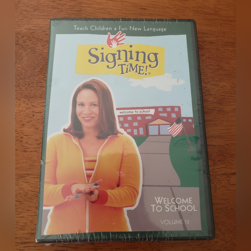 Signing Time! New Welcome to School DVD Yellow & Orange Cover NWT Sealed Volume